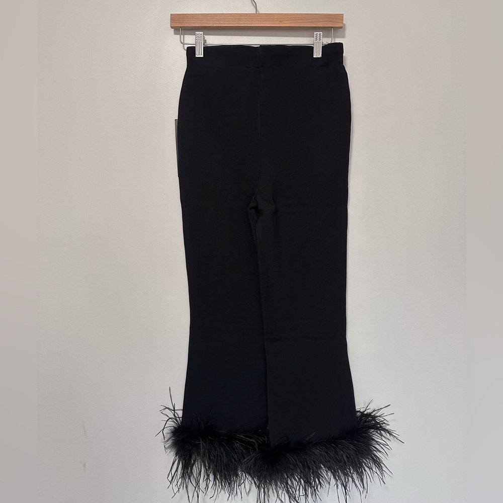 TUCKERNUCK Black Feather Compression Knit Ashford Pants NEW - Picture 10 of 13